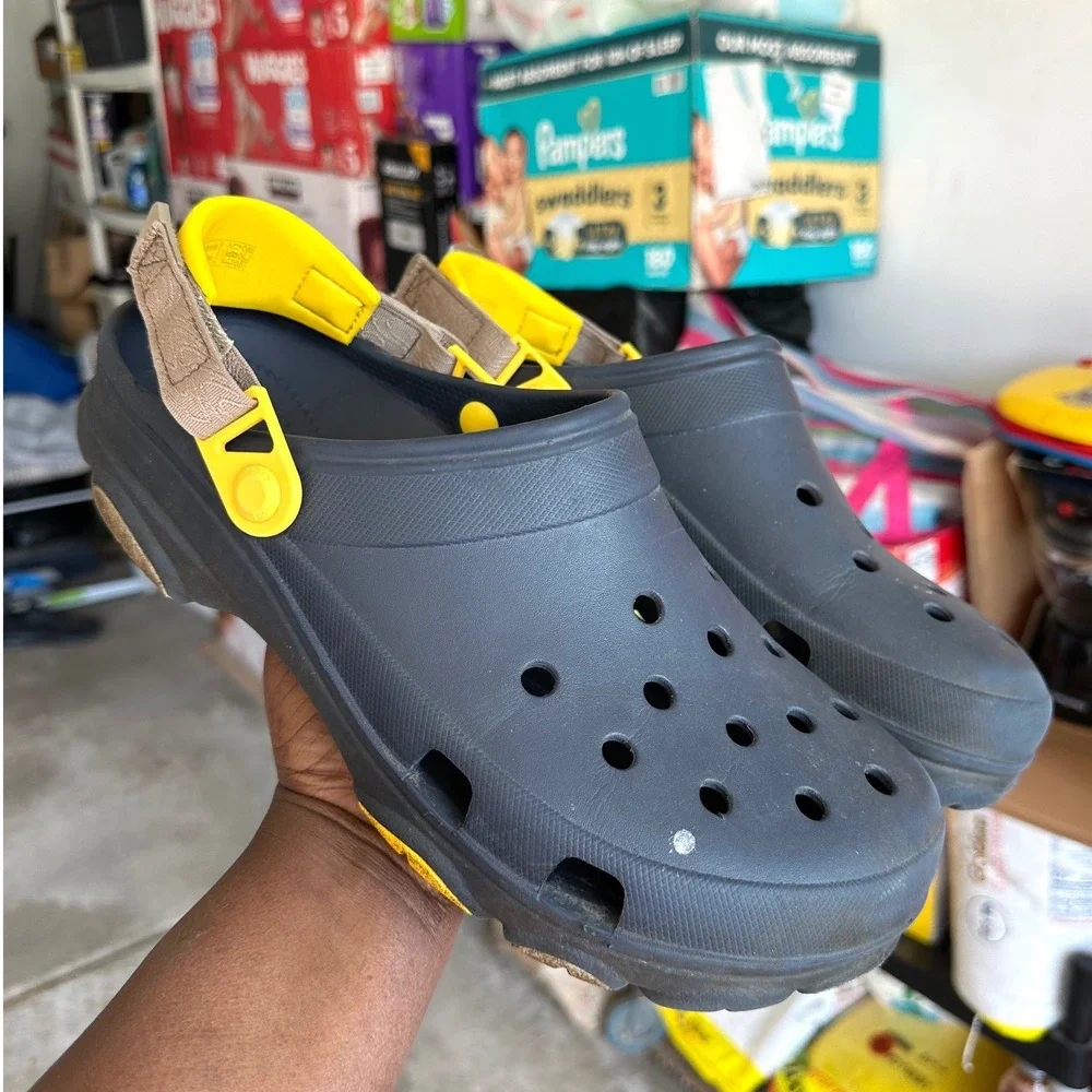 CROCS ALL TERRAIN CLOGS‎ Men's Size 11 Navy Blue Sandals